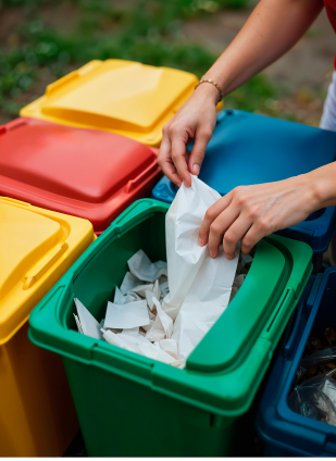 Dust bin and segrsating waste